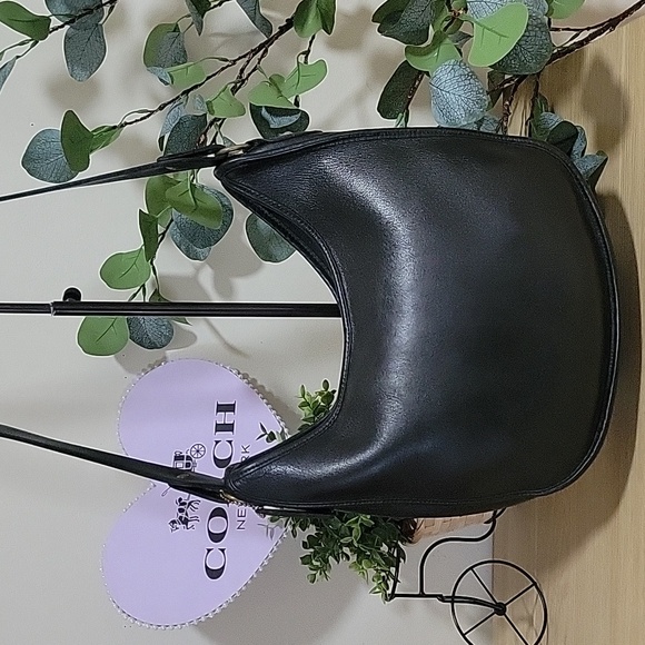 CoachVintageBecketZipBlackLeatherCrossbody9920USABAG - Picture 5 of 17